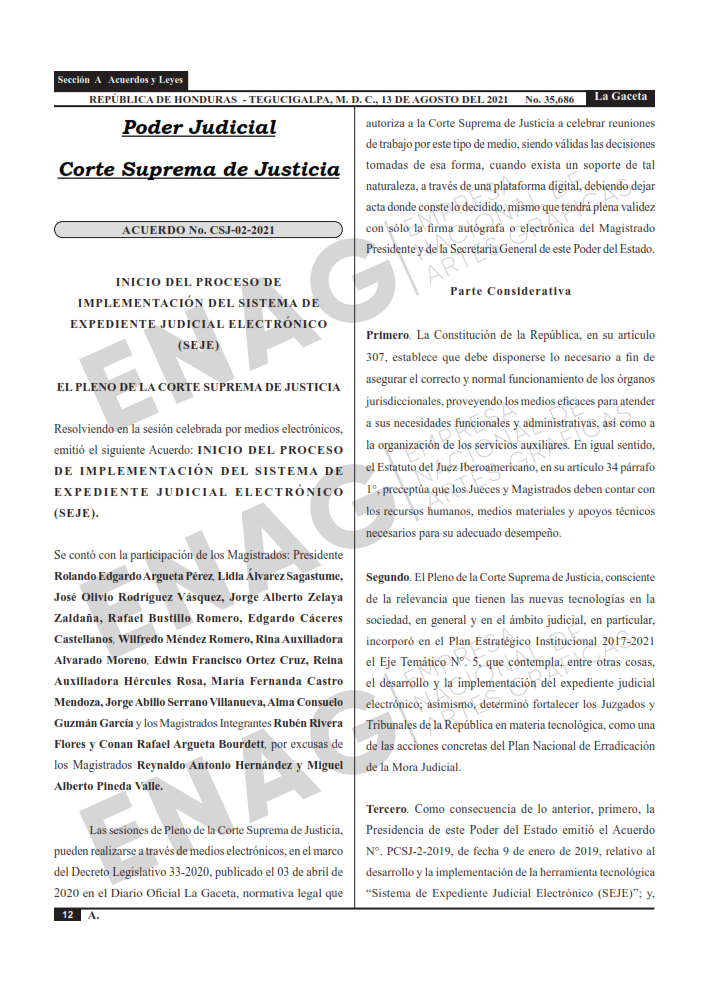 Poder Judicial De Honduras Biblioteca Jurídica Virtual 7477